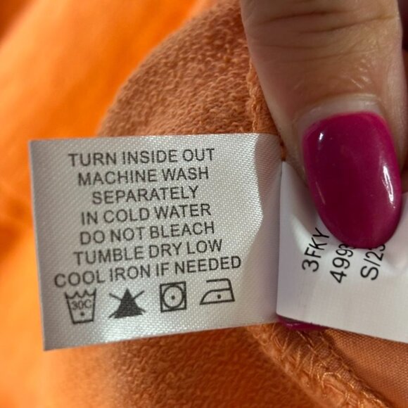 Orvis Womens Orange Full-Zip Lightweight Hoodie, Side Pockets - Picture 10 of 10